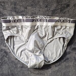 2xist Gray Briefs with Contoured Pouch and Stylish Waistband